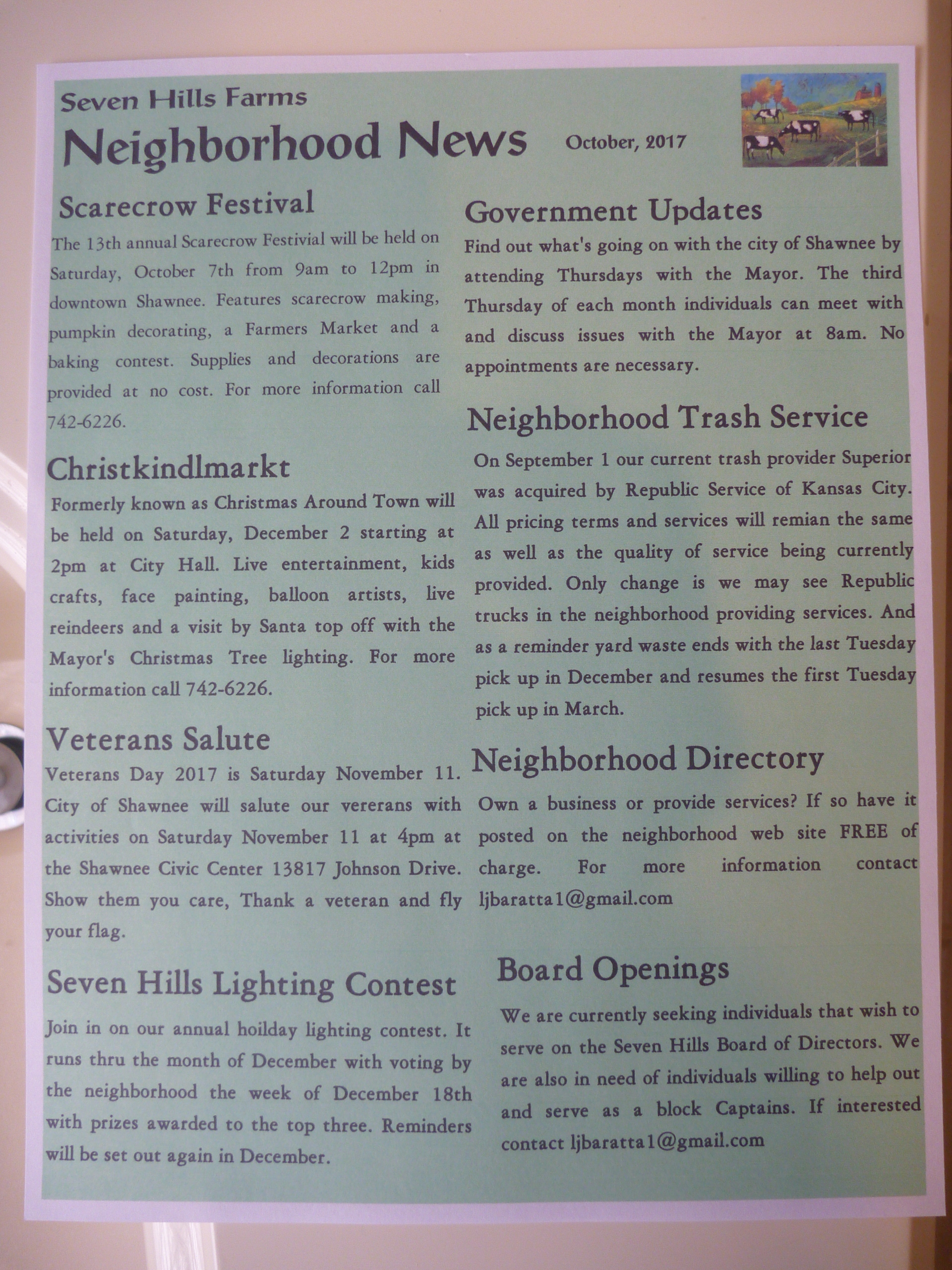 hoa newsletters central florida